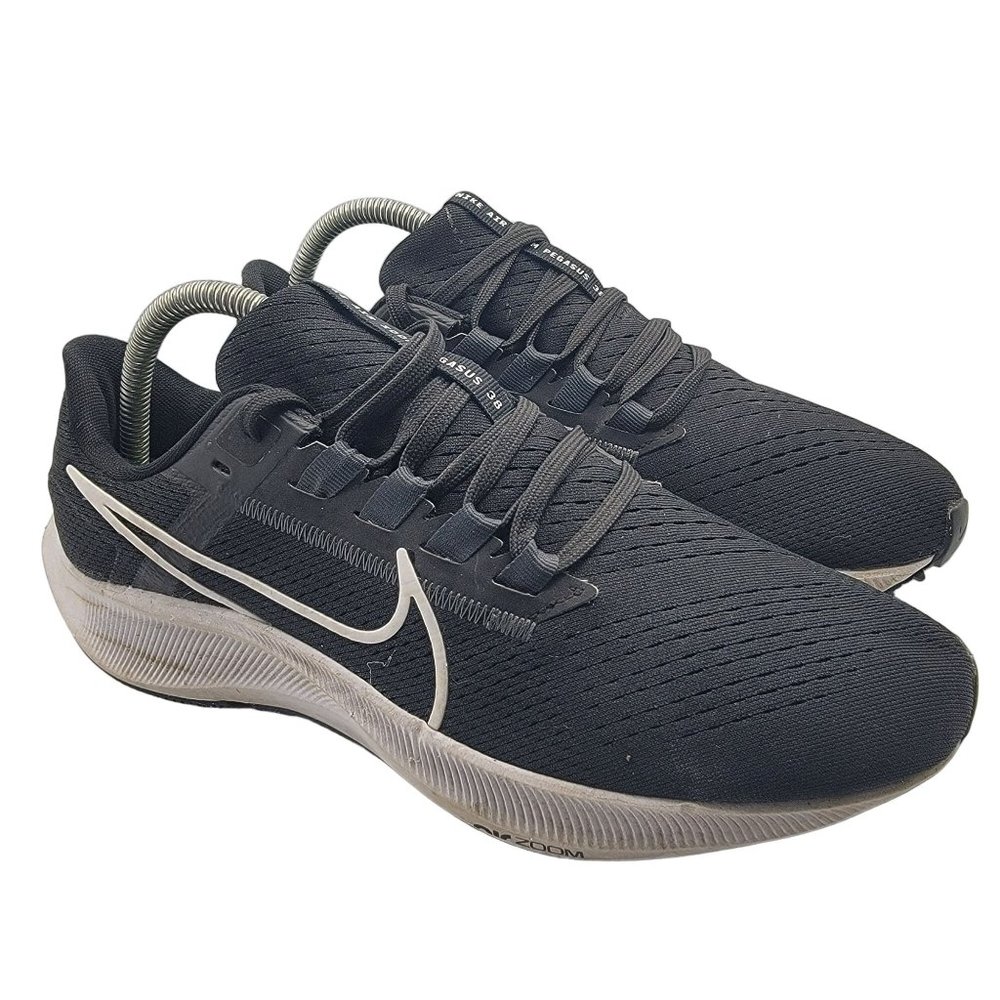 Nike Air Zoom Pegasus 38 Womens 9 Black Running Shoes Sneakers CW7358-002